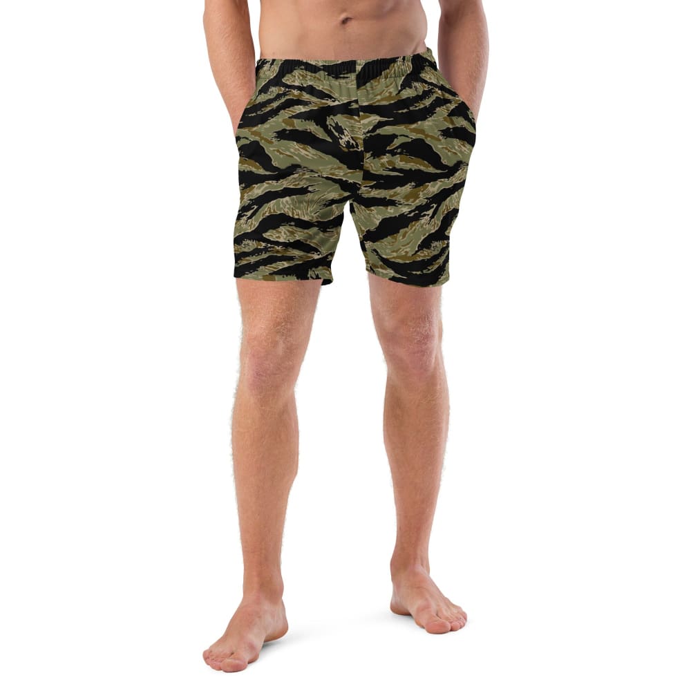 American Tiger Stripe Sparse John Wayne CAMO Men’s swim trunks - 2XS - Mens Swim Trunks
