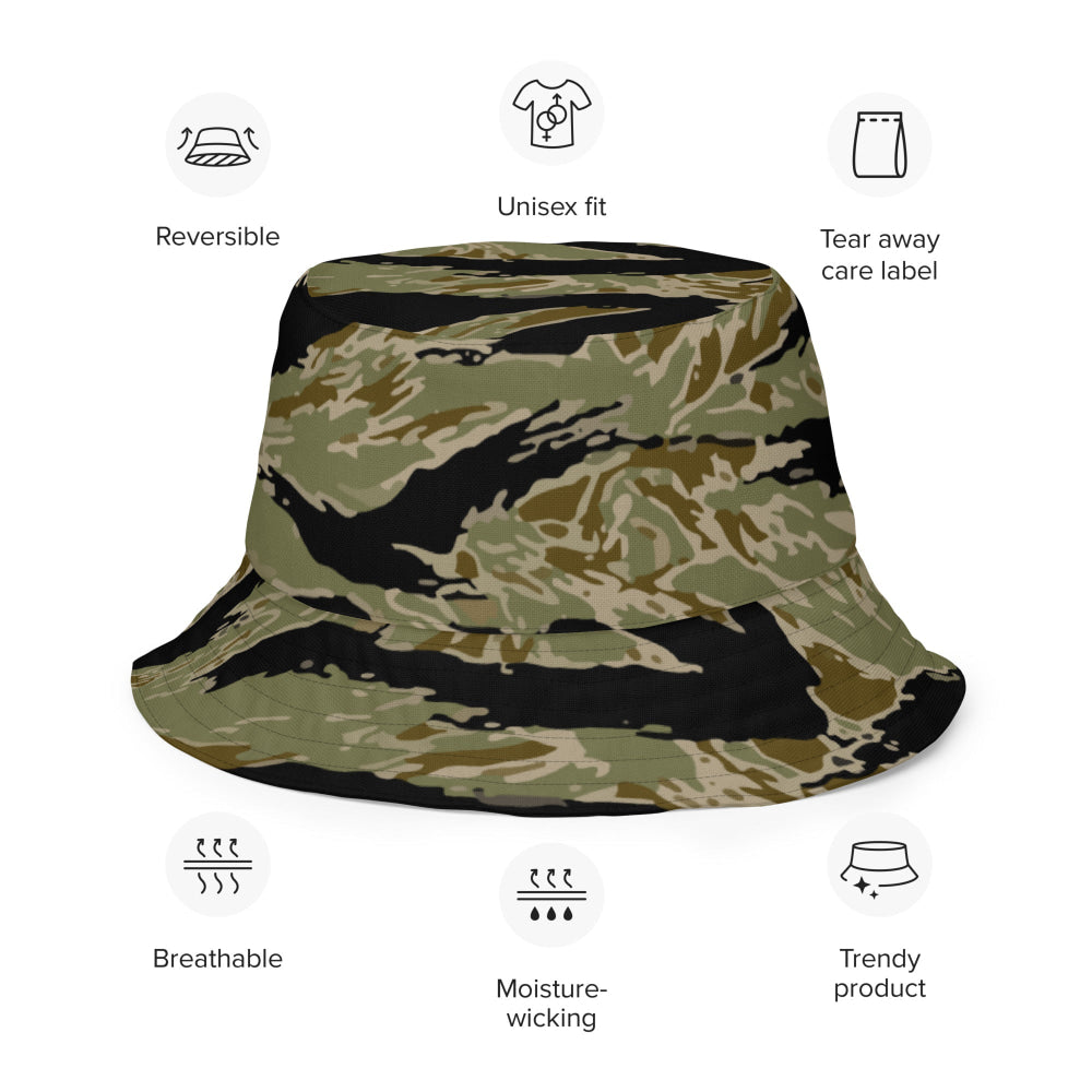 American Tiger Stripe Sparse John Wayne CAMO Reversible bucket hatReversible hat - Bucket Hat