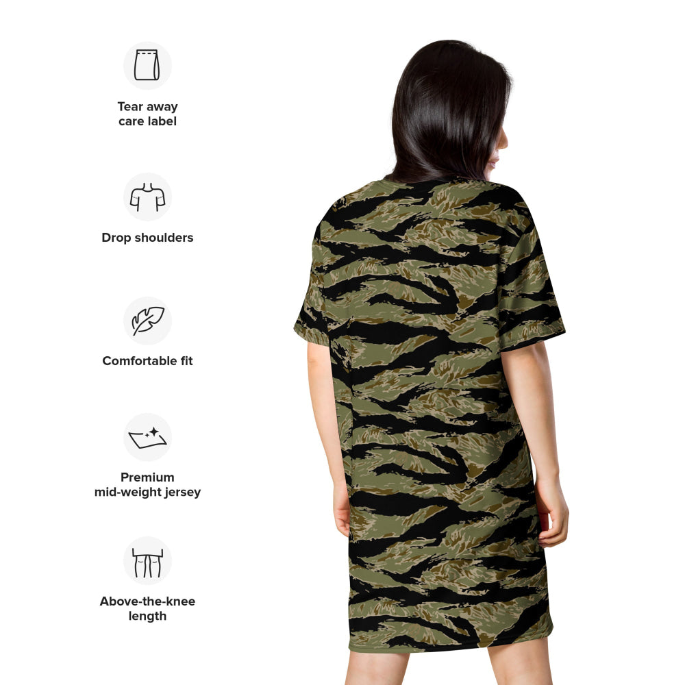 American Tiger Stripe Sparse John Wayne CAMO T-shirt dress - Womens T-Shirt Dress