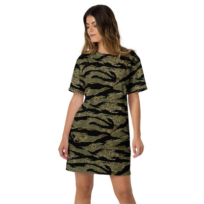 American Tiger Stripe Sparse John Wayne CAMO T-shirt dress - Womens T-Shirt Dress