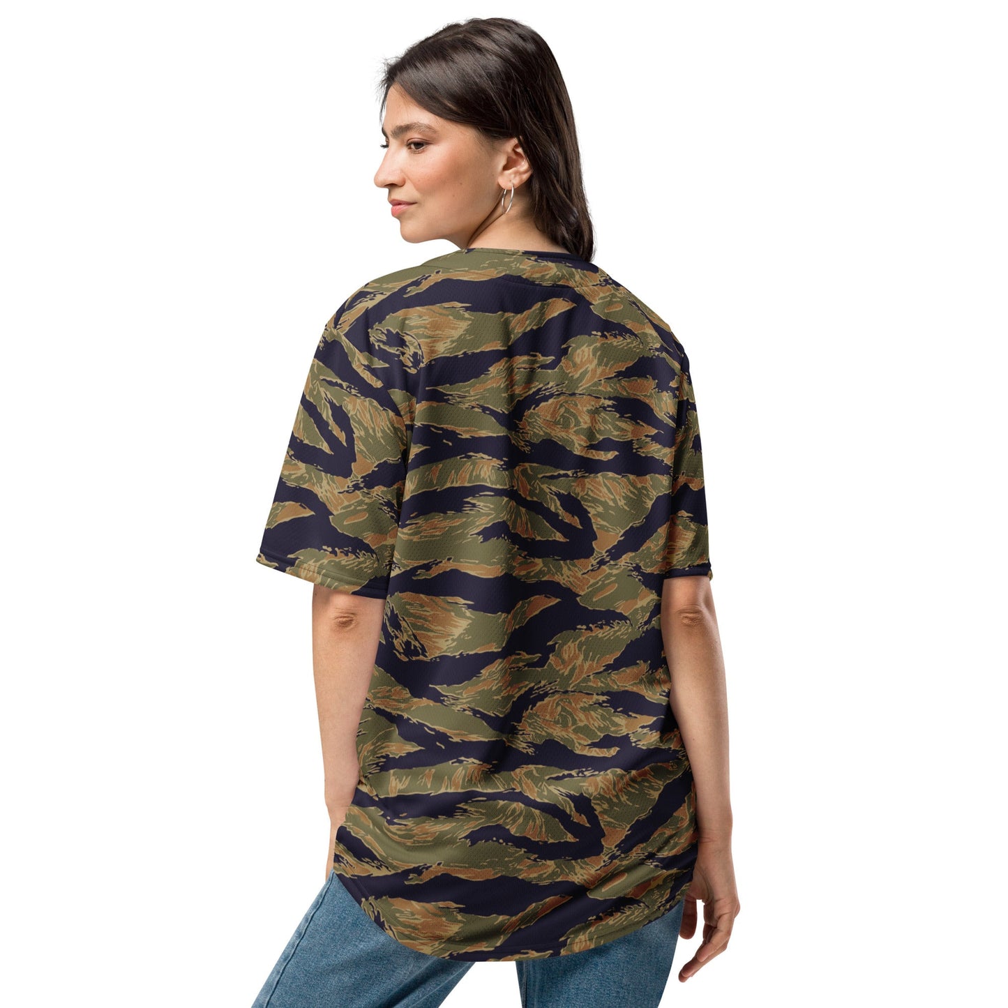 American Tiger Stripe Special Forces Advisor Gold CAMO baseball jersey - Baseball Jerseys