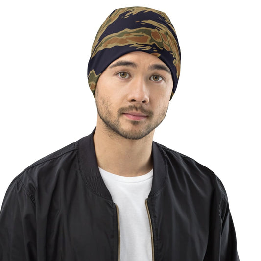American Tiger Stripe Special Forces Advisor Gold CAMO Beanie - S