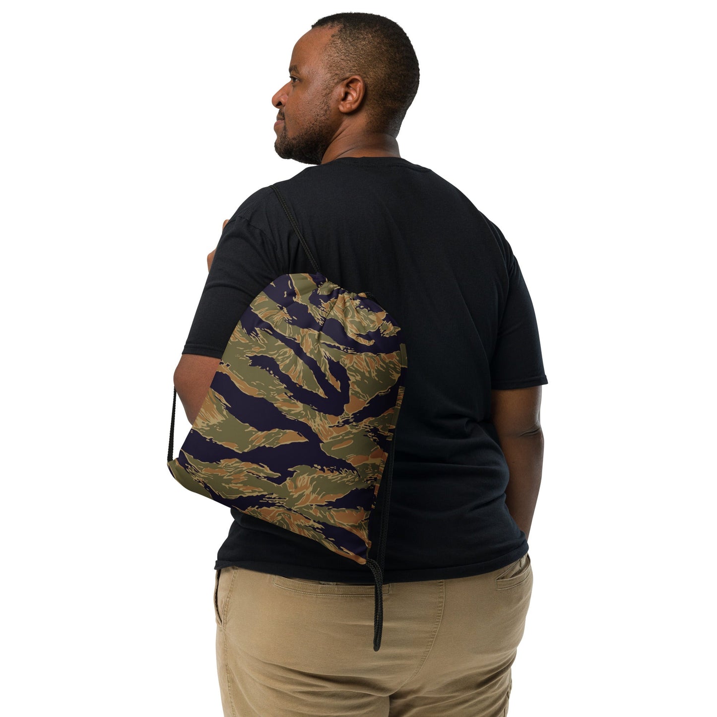American Tiger Stripe Special Forces Advisor Gold CAMO Drawstring Bag - Bags