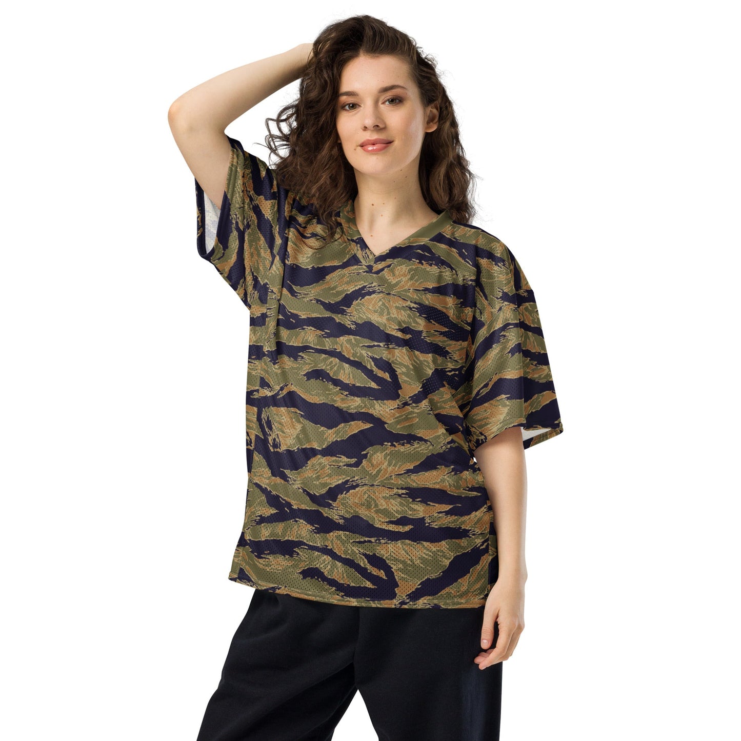 American Tiger Stripe Special Forces Advisor Gold CAMO football jersey - Football Jersey