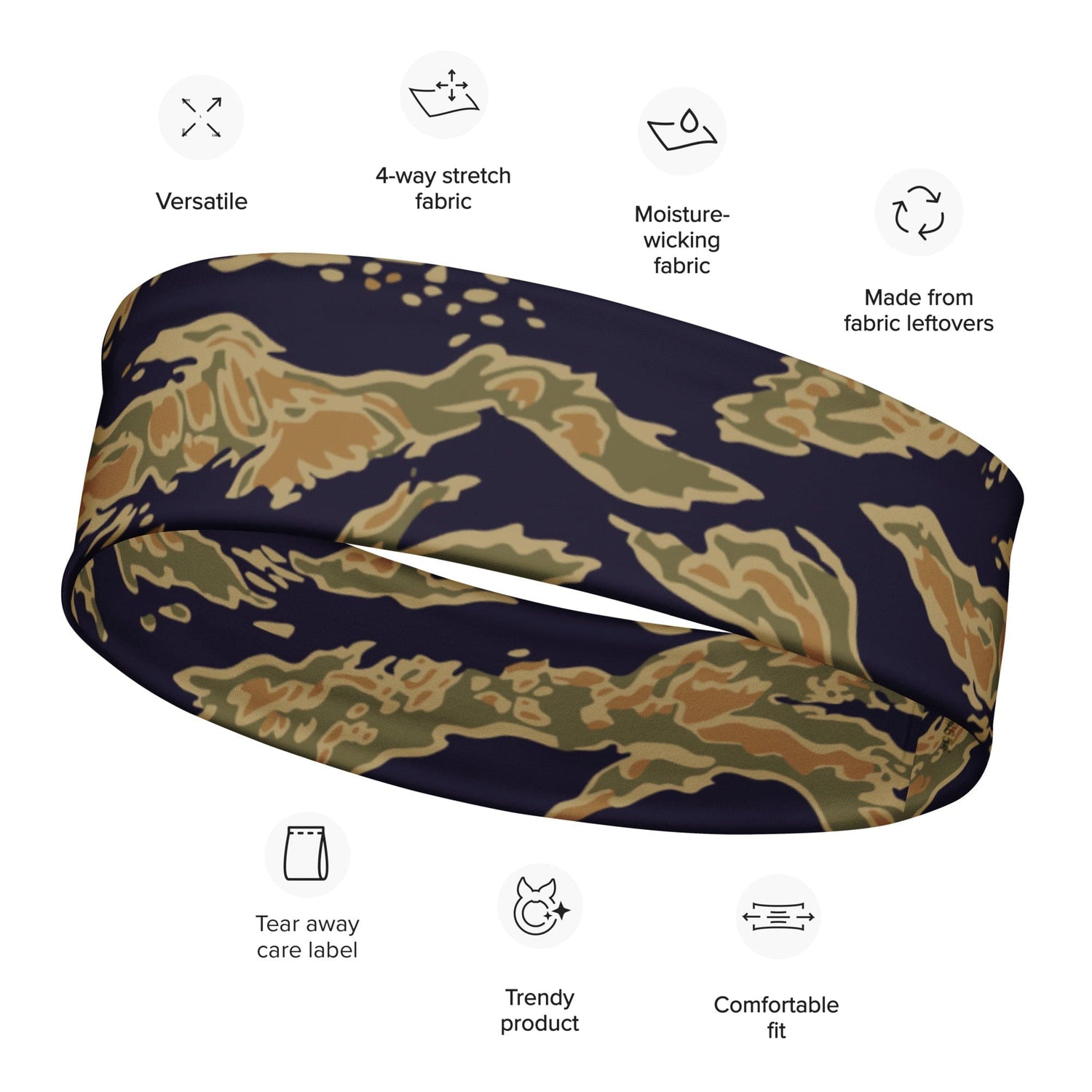 American Tiger Stripe Special Forces Advisor Gold CAMO Headband - M - Headbands