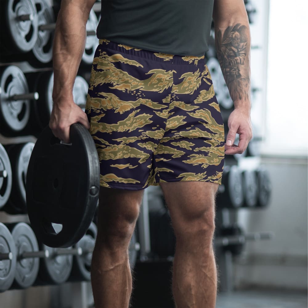 American Tiger Stripe Special Forces Advisor Gold CAMO Men’s Athletic Shorts - 2XS Mens