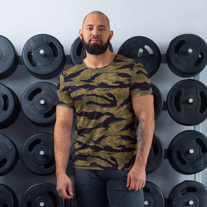 American Tiger Stripe Special Forces Advisor Gold CAMO Mens Athletic T-shirt - XS - T-Shirts