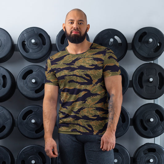 American Tiger Stripe Special Forces Advisor Gold CAMO Mens Athletic T-shirt - XS - T-Shirts