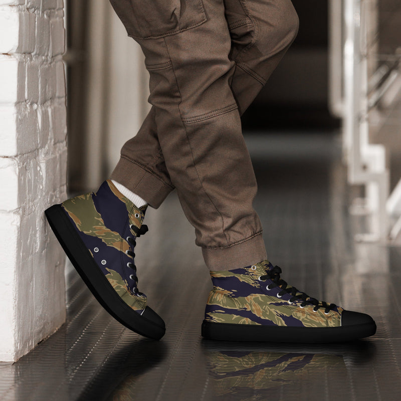 Tiger Stripe Special Forces Advisor Gold CAMO Mens High-Top Canvas Shoes - 5