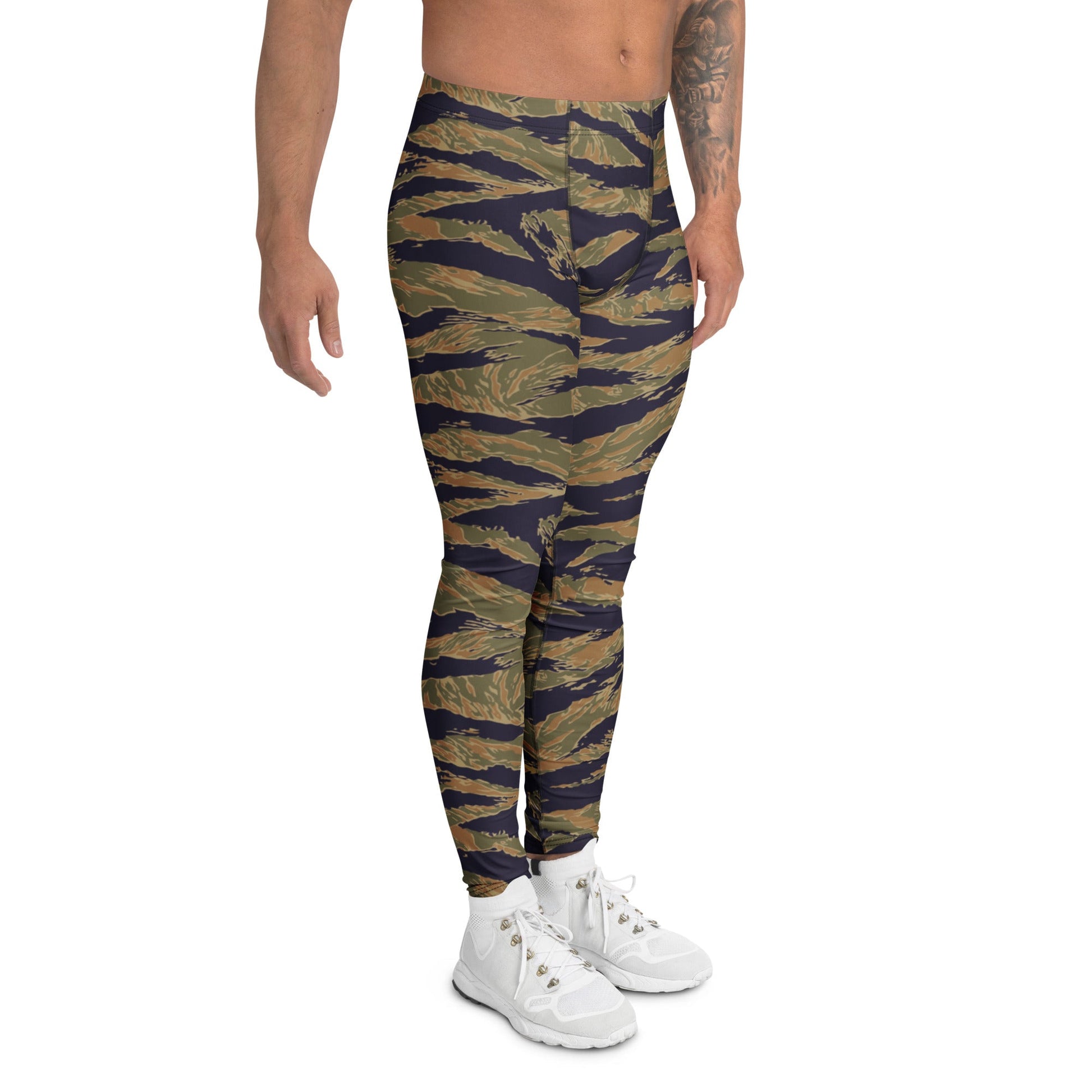 American Tiger Stripe Special Forces Advisor Gold CAMO Mens Leggings