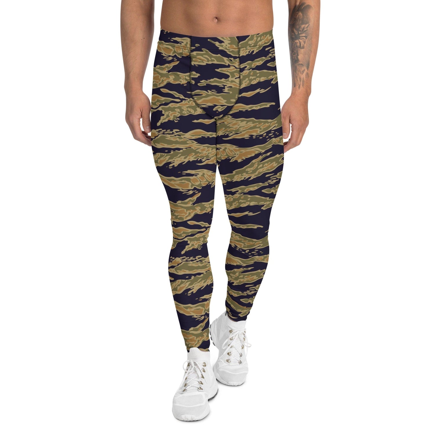 American Tiger Stripe Special Forces Advisor Gold CAMO Men’s Leggings - XS - Mens