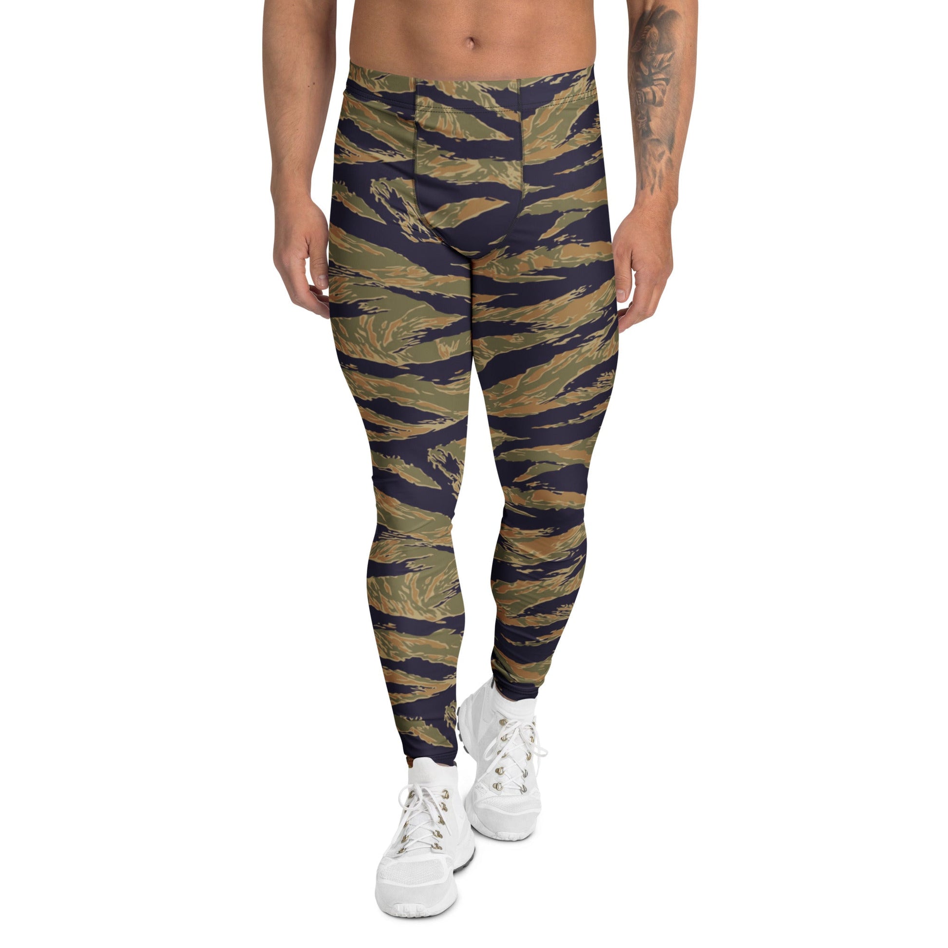 American Tiger Stripe Special Forces Advisor Gold CAMO Mens Leggings - XS