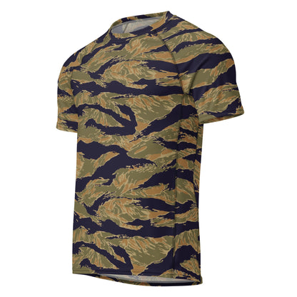 American Tiger Stripe Special Forces Advisor Gold CAMO Mens Short-Sleeve Rash Guard