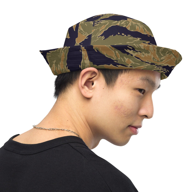 Tiger Stripe Special Forces Advisor Gold CAMO Reversible Bucket Hat - Head