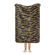 Tiger Stripe Special Forces Advisor Gold CAMO Sherpa Blanket - 37″×57″