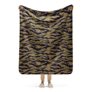 Tiger Stripe Special Forces Advisor Gold CAMO Sherpa Blanket - 50″×60″