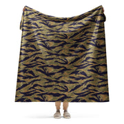 Tiger Stripe Special Forces Advisor Gold CAMO Sherpa Blanket - 60″×80″