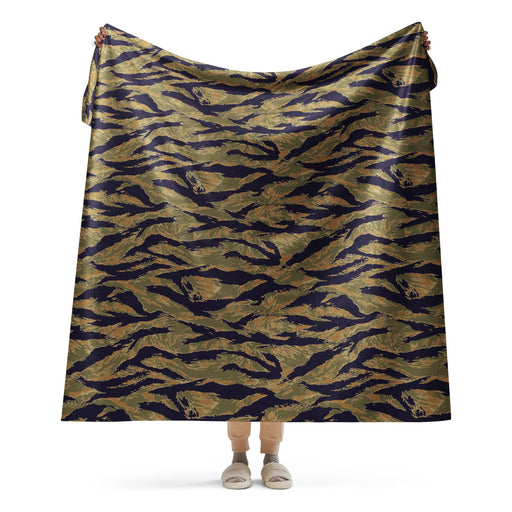 Tiger Stripe Special Forces Advisor Gold CAMO Sherpa Blanket - 60″×80″