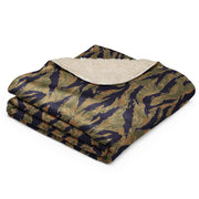 Tiger Stripe Special Forces Advisor Gold CAMO Sherpa Blanket