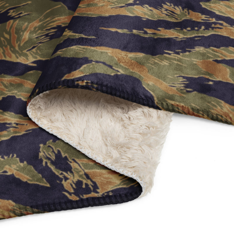 Tiger Stripe Special Forces Advisor Gold CAMO Sherpa Blanket