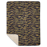 Tiger Stripe Special Forces Advisor Gold CAMO Sherpa Blanket