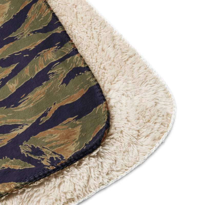 Tiger Stripe Special Forces Advisor Gold CAMO Sherpa Blanket