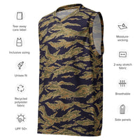 American Tiger Stripe Special Forces Advisor Gold CAMO unisex basketball jersey