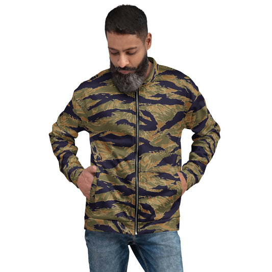 American Tiger Stripe Special Forces Advisor Gold CAMO Unisex Bomber Jacket - XS - Jackets