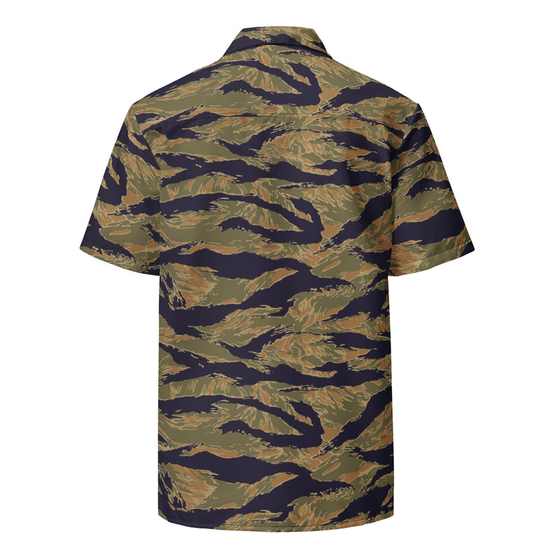Tiger Stripe Special Forces Advisor Gold CAMO Unisex Short-Sleeve Button Shirt - Button-Up