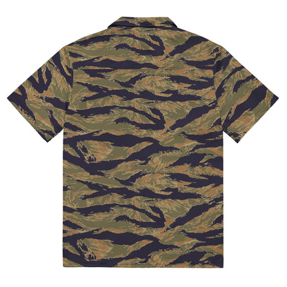 American Tiger Stripe Special Forces Advisor Gold CAMO Unisex button shirt - Button Shirts
