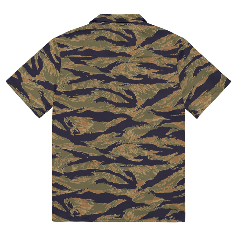 Tiger Stripe Special Forces Advisor Gold CAMO Unisex Short-Sleeve Button Shirt - Button-Up
