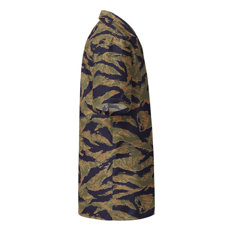 Tiger Stripe Special Forces Advisor Gold CAMO Unisex Short-Sleeve Button Shirt - Button-Up