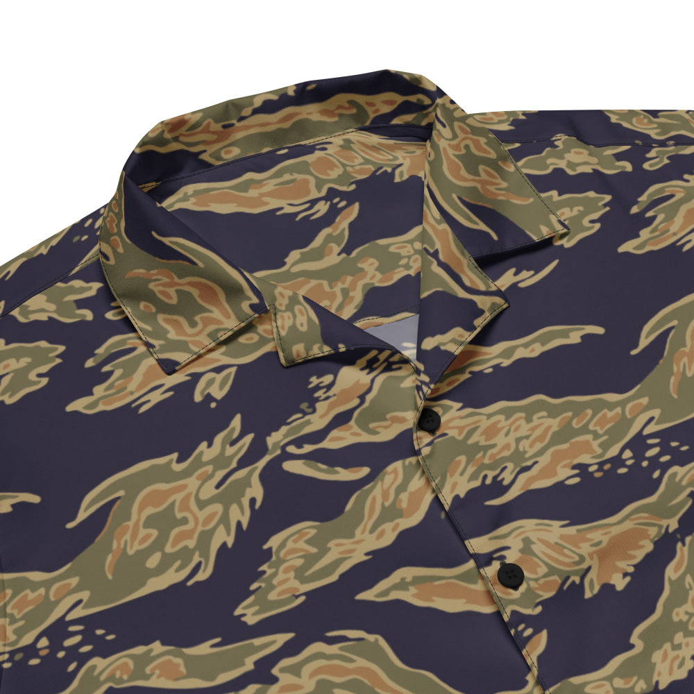 American Tiger Stripe Special Forces Advisor Gold CAMO Unisex button shirt - Button Shirt