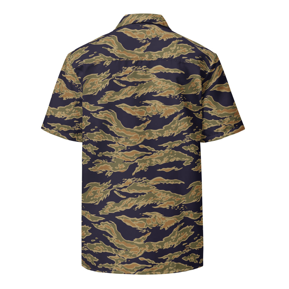 American Tiger Stripe Special Forces Advisor Gold CAMO Unisex button shirt - Button Shirt