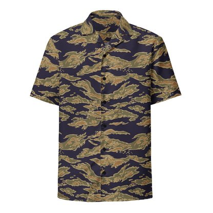 American Tiger Stripe Special Forces Advisor Gold CAMO Unisex button shirt - Button Shirt