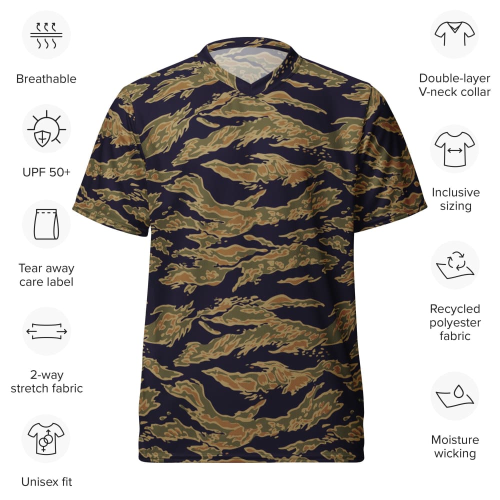 American Tiger Stripe Special Forces Advisor Gold CAMO unisex sports jersey