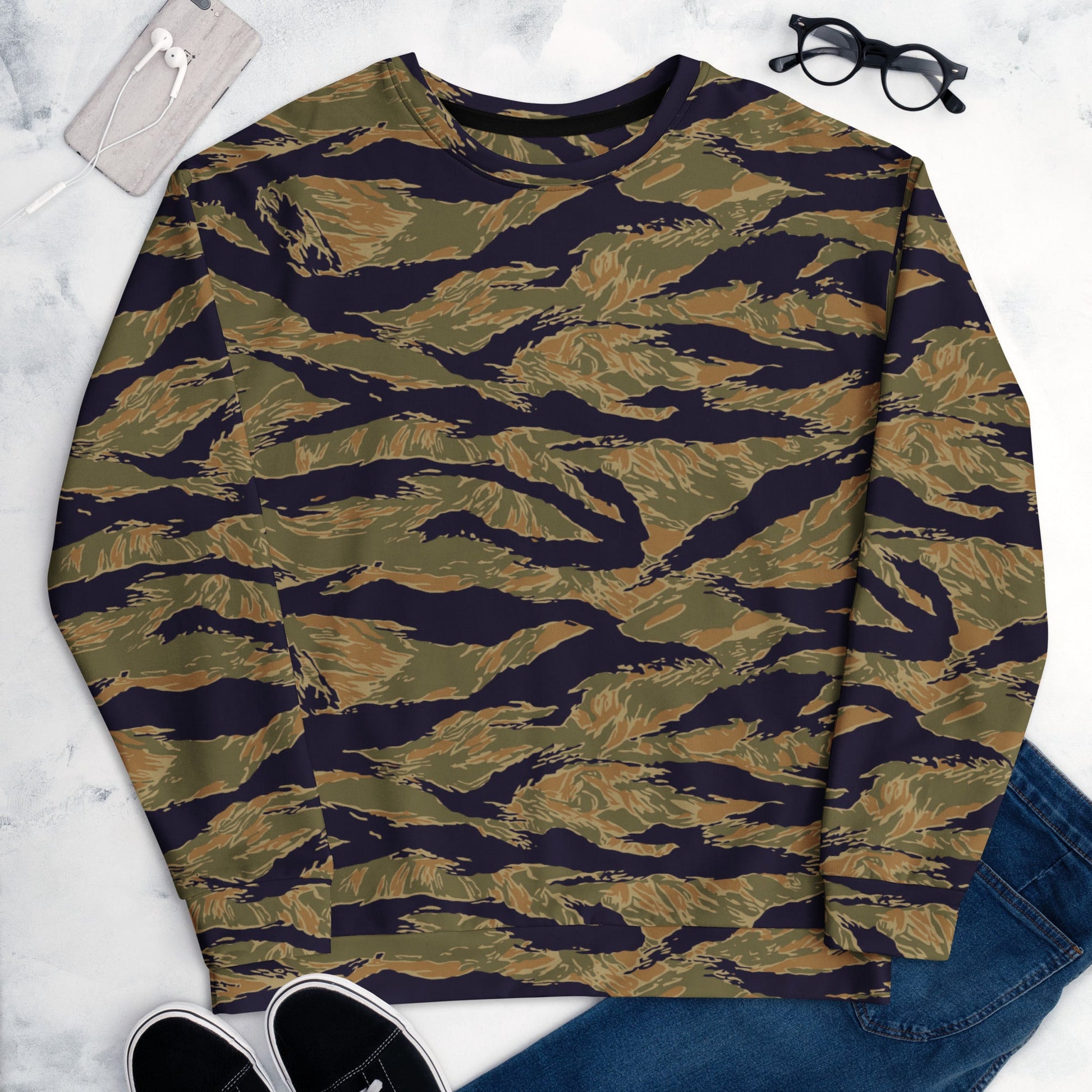 American Tiger Stripe Special Forces Advisor Gold CAMO Unisex Sweatshirt