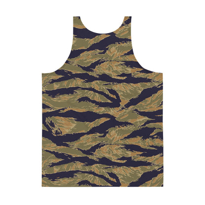 American Tiger Stripe Special Forces Advisor Gold CAMO Unisex Tank Top