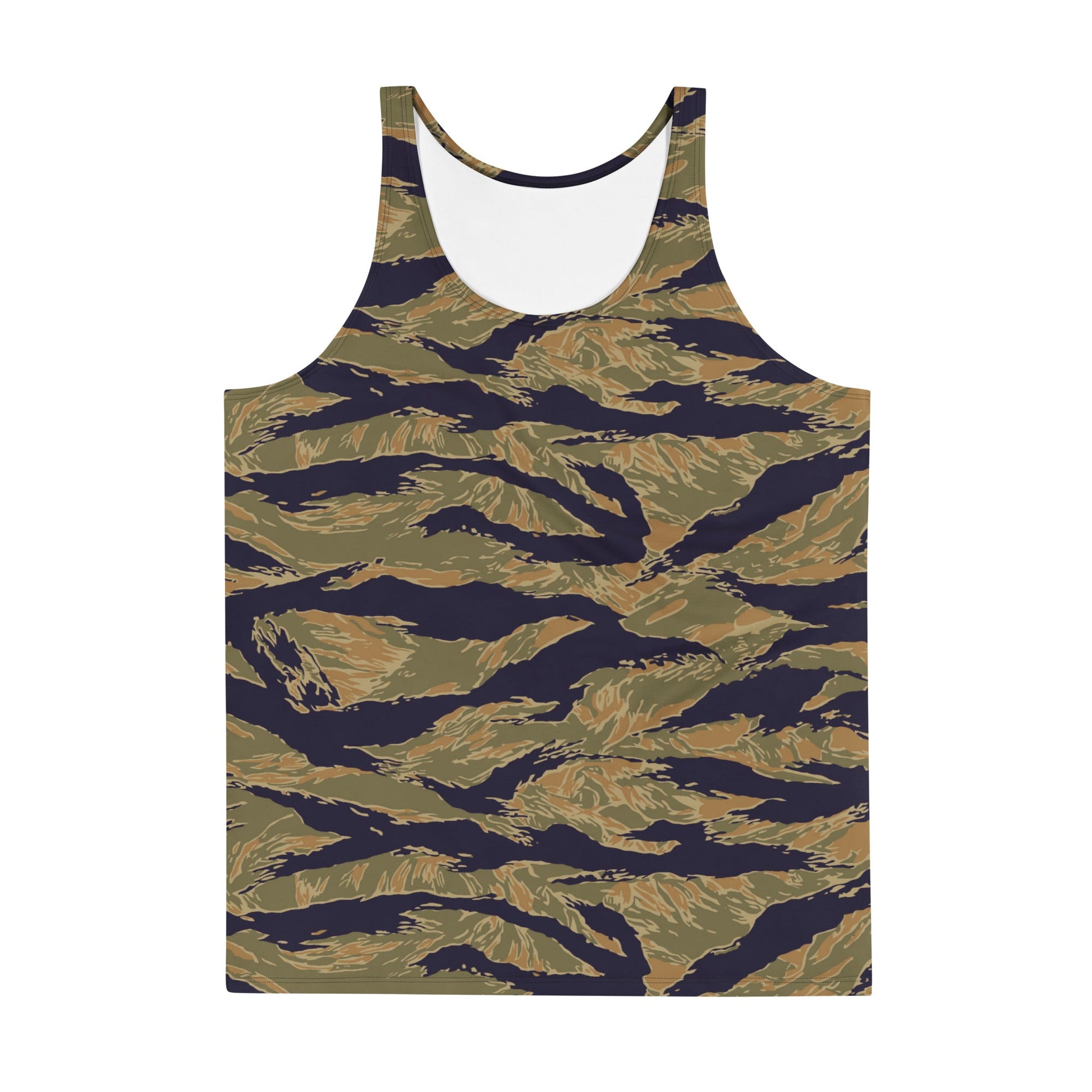 American Tiger Stripe Special Forces Advisor Gold CAMO Unisex Tank Top