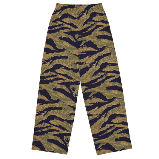 American Tiger Stripe Special Forces Advisor Gold CAMO unisex wide-leg pants - Wide-leg Pants