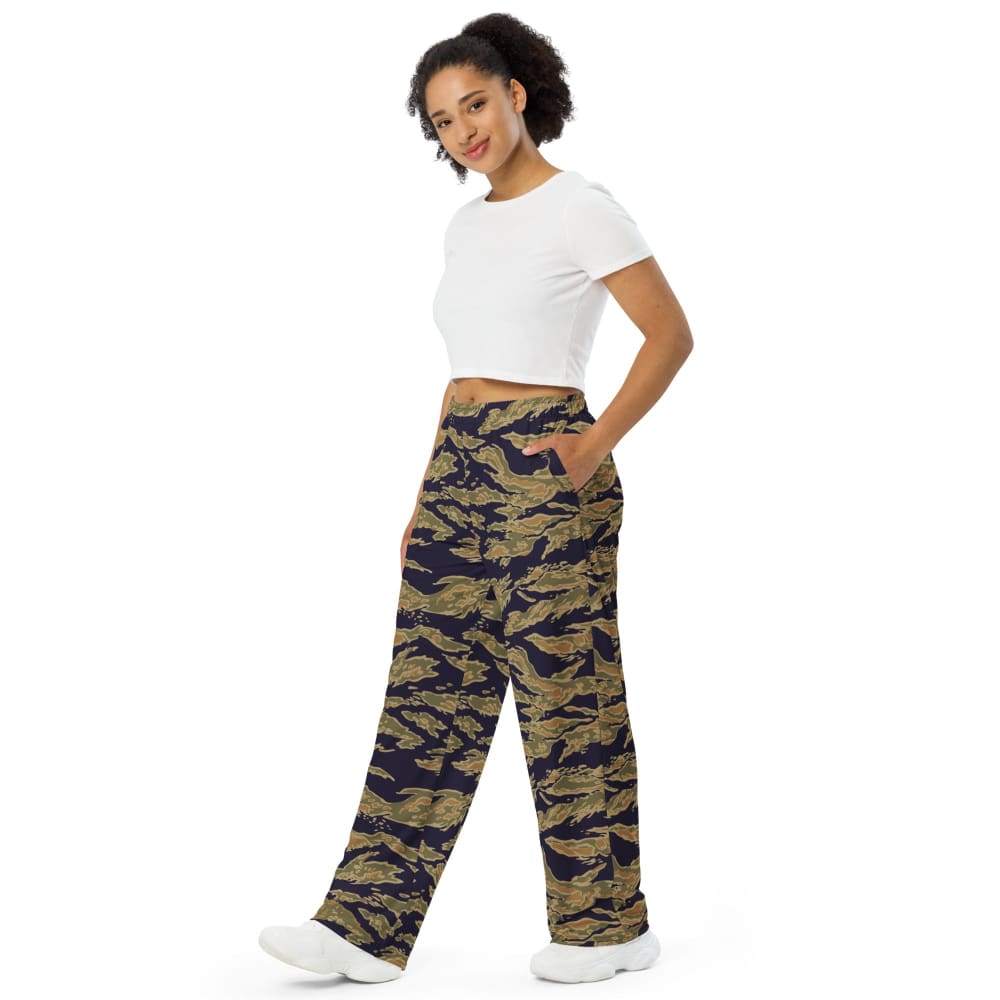 American Tiger Stripe Special Forces Advisor Gold CAMO unisex wide-leg pants