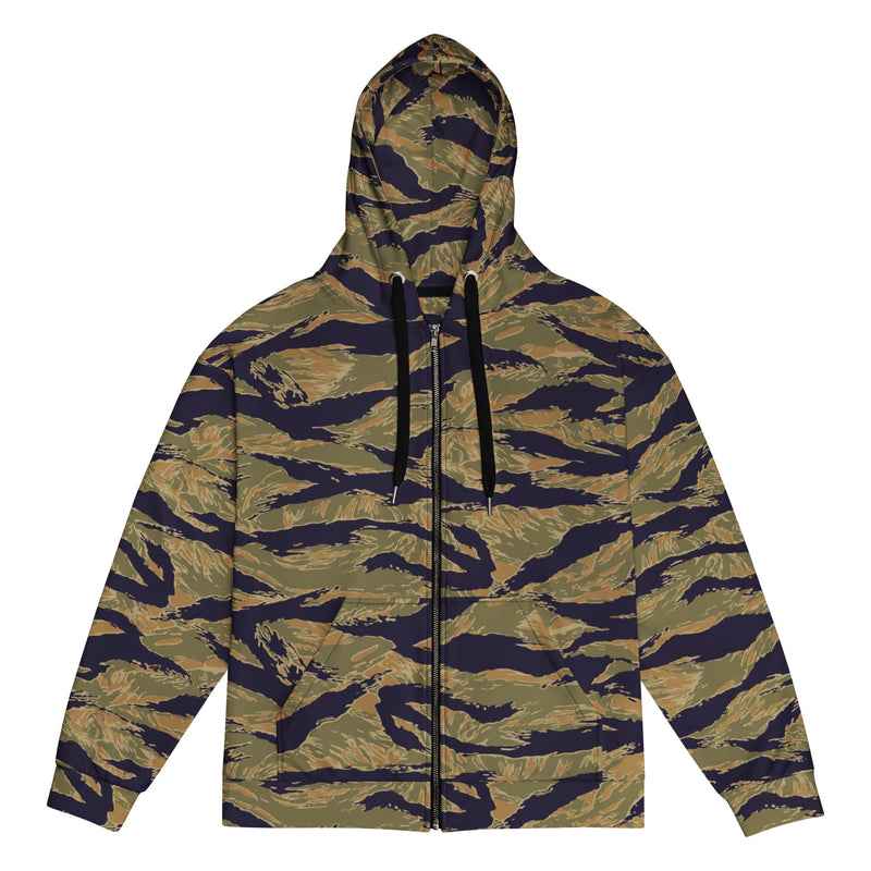 Tiger Stripe Special Forces Advisor Gold CAMO Unisex Zip Hoodie - 2XS