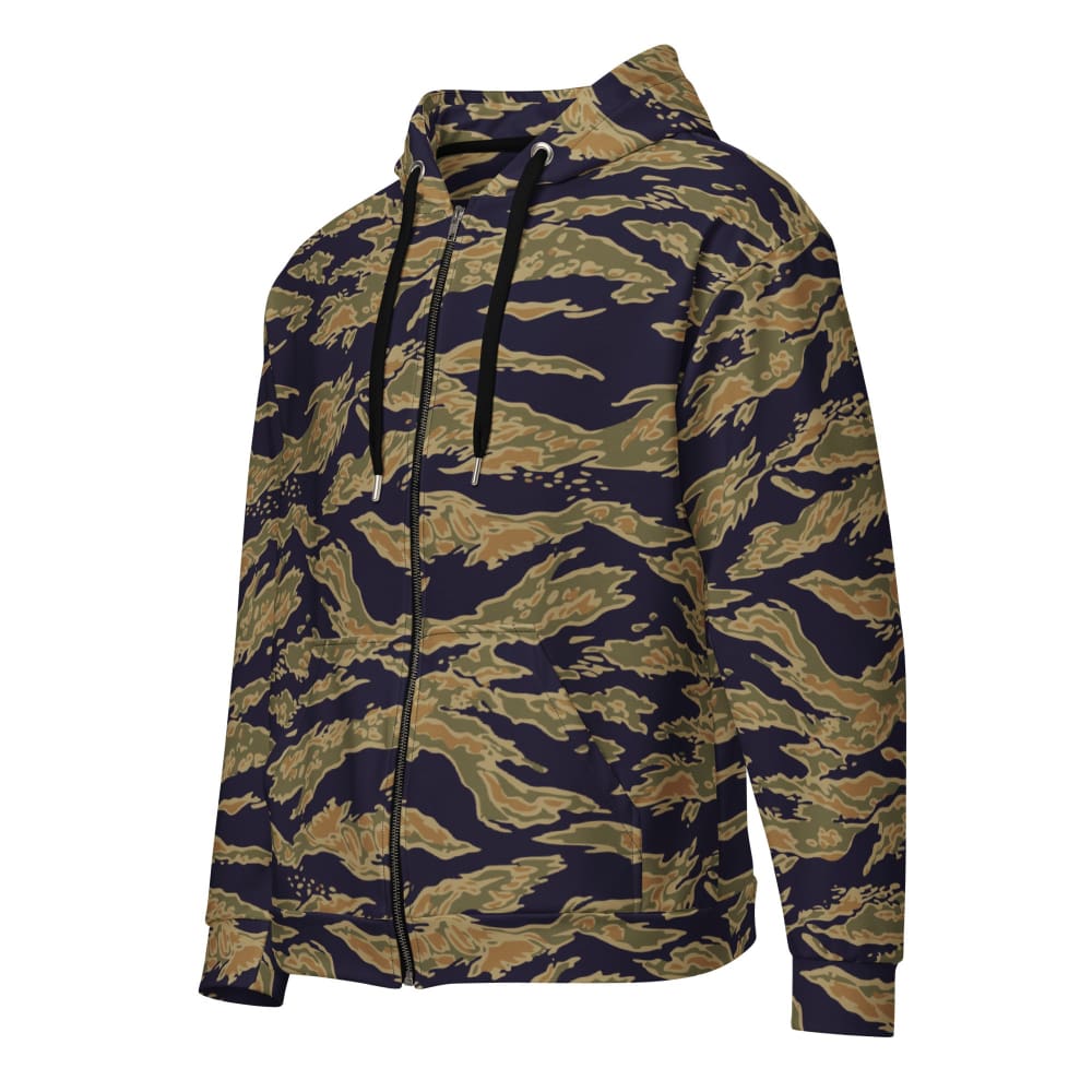 American Tiger Stripe Special Forces Advisor Gold CAMO Unisex zip hoodie - 2XS