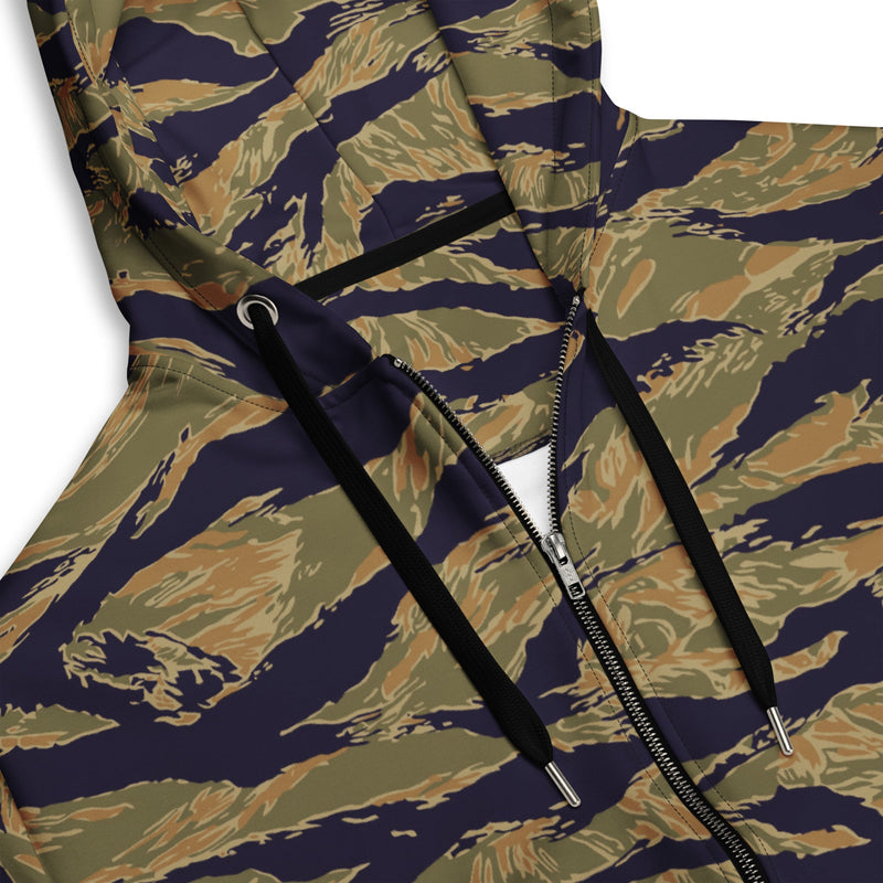 Tiger Stripe Special Forces Advisor Gold CAMO Unisex Zip Hoodie