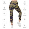 American Tiger Stripe Special Forces Advisor Gold CAMO Women’s Leggings with pockets - Womens
