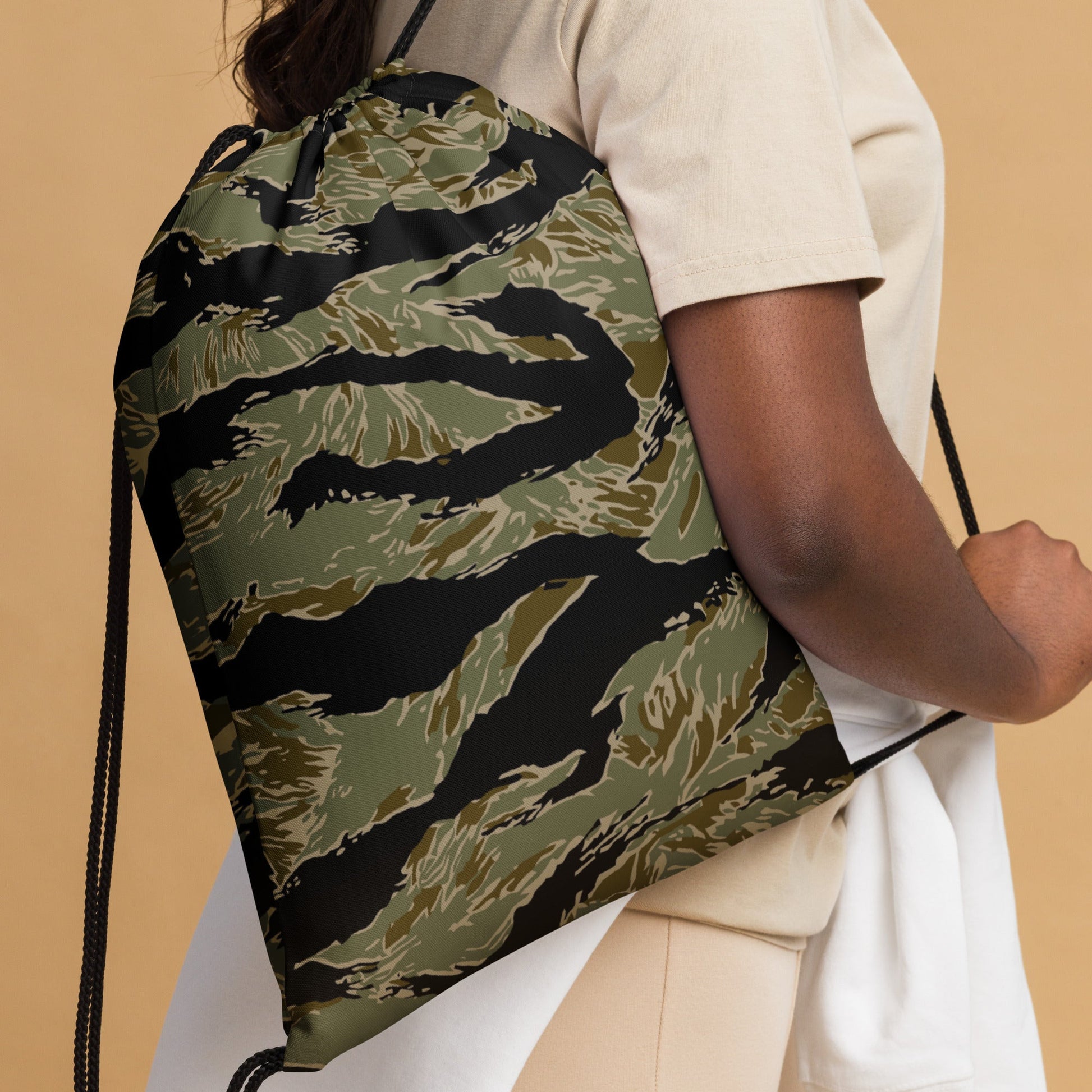 American Tiger Stripe Special Forces Advisor Sparse CAMO Drawstring Bag - Bags