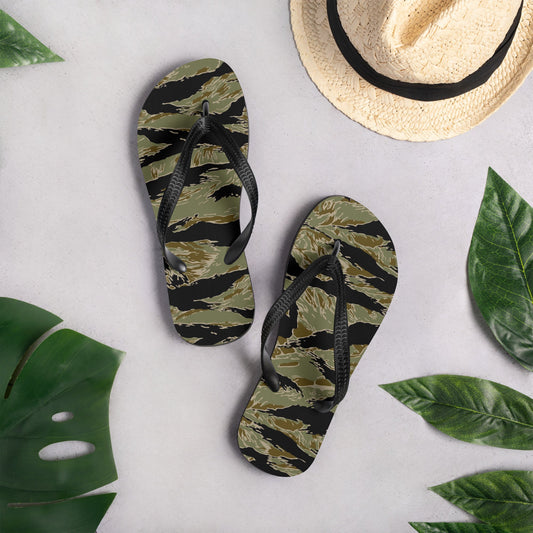 American Tiger Stripe Special Forces Advisor Sparse CAMO Flip-Flops