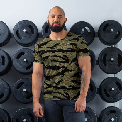 American Tiger Stripe Special Forces Advisor Sparse CAMO Mens Athletic T-shirt - XS - T-Shirts