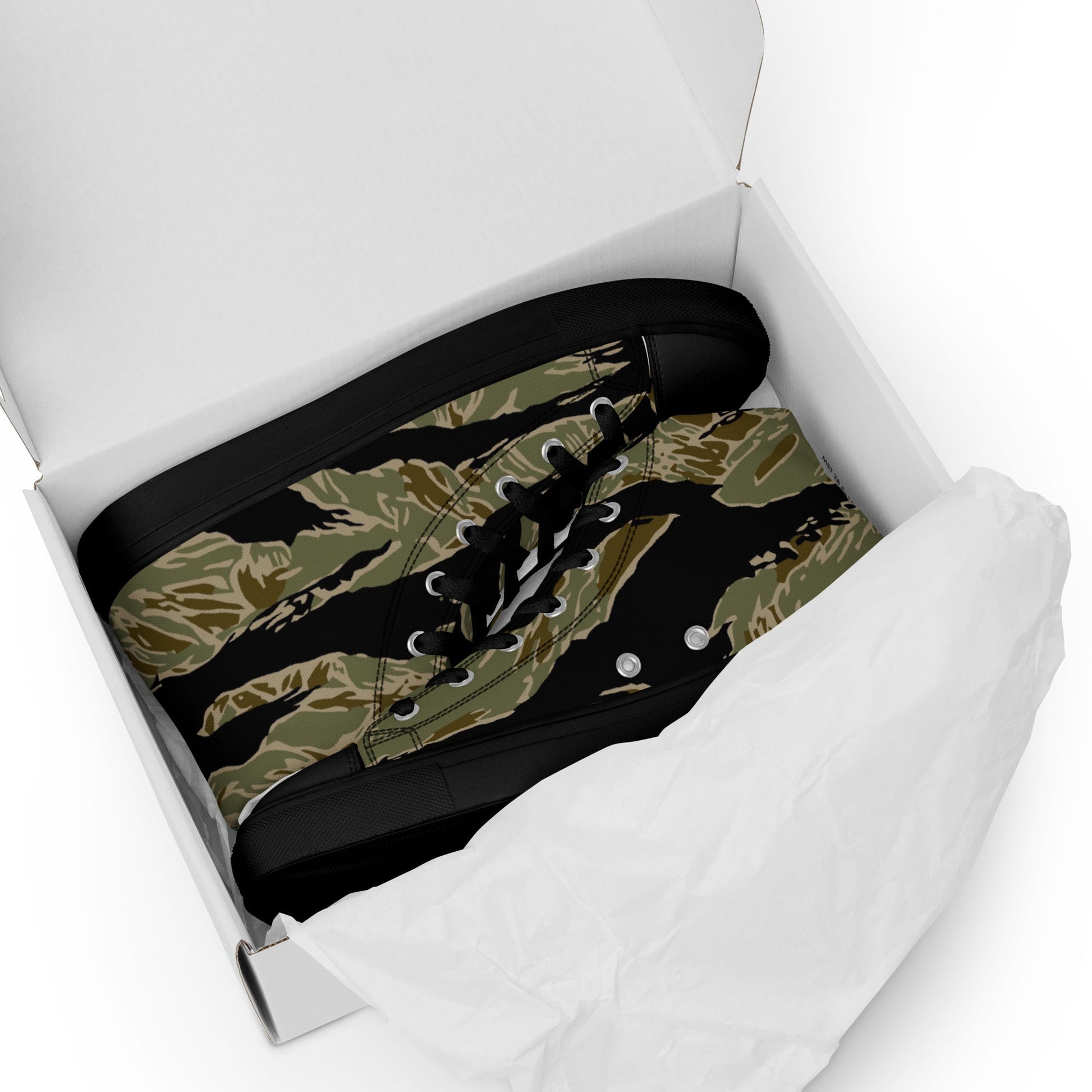 American Tiger Stripe Special Forces Advisor Sparse CAMO Mens high top canvas shoes - High Top Canvas Shoes