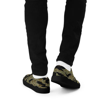 American Tiger Stripe Special Forces Advisor Sparse CAMO Mens Lace-Up Canvas Shoes - Lace-up